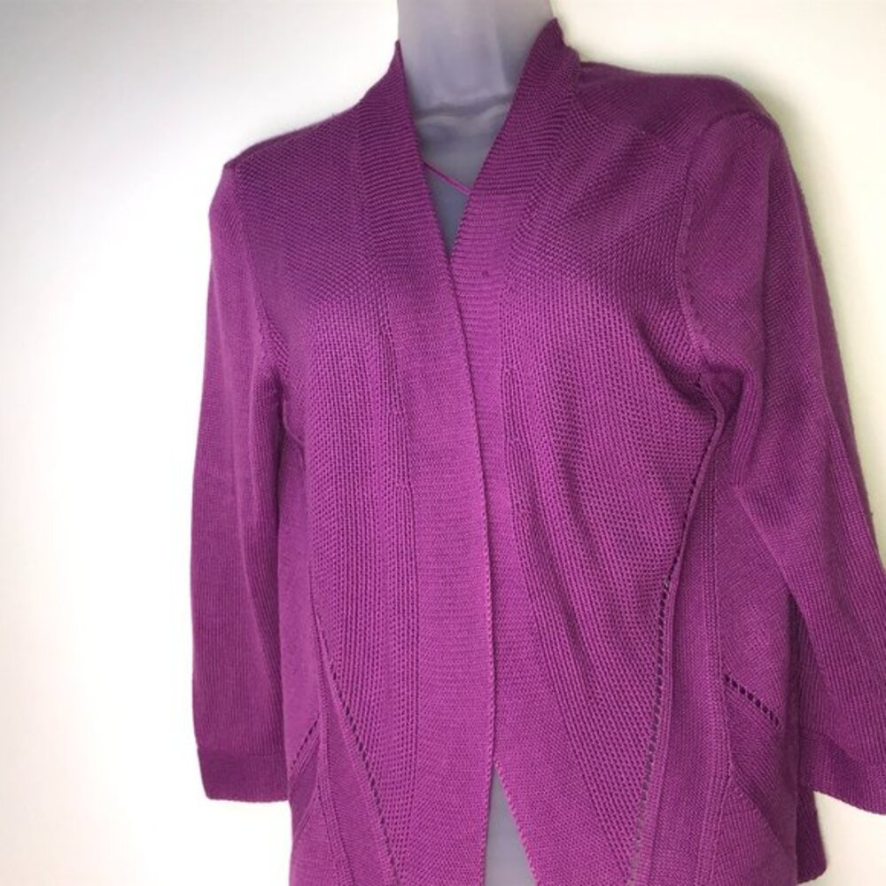 Worthington‎ Purple Cardigan Women's Large
